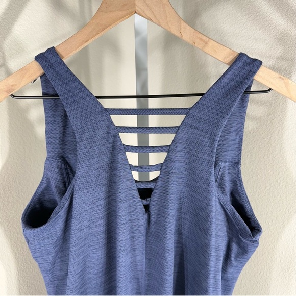 Toad & Co. tech tomboy tank dress blue pocket built in bra size medium - Picture 4 of 10